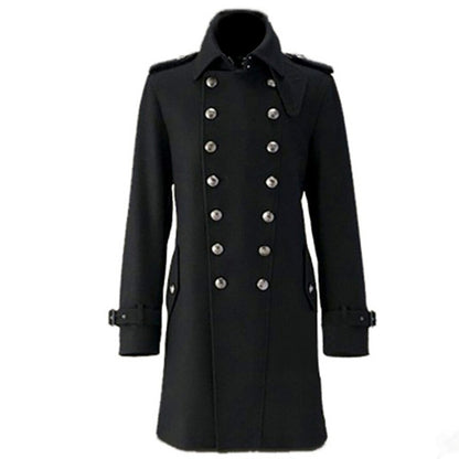 Men's  Double-breasted Woolen Coat Tide