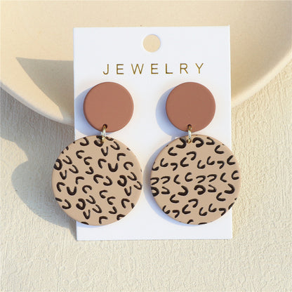 Clay Textured Round Acrylic Earrings