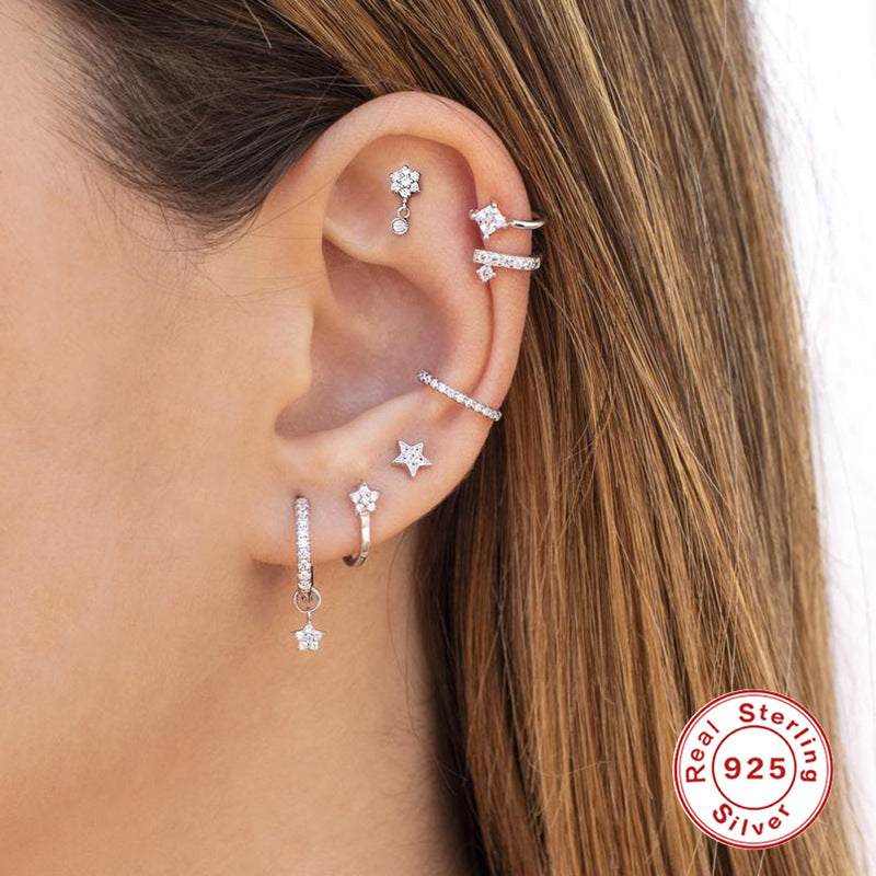 Puncture Ear Bone Stud Earrings Nose Ring Human Body Ornament