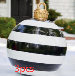 Bola de adorno navideño inflable para exteriores de Pvc 60CM