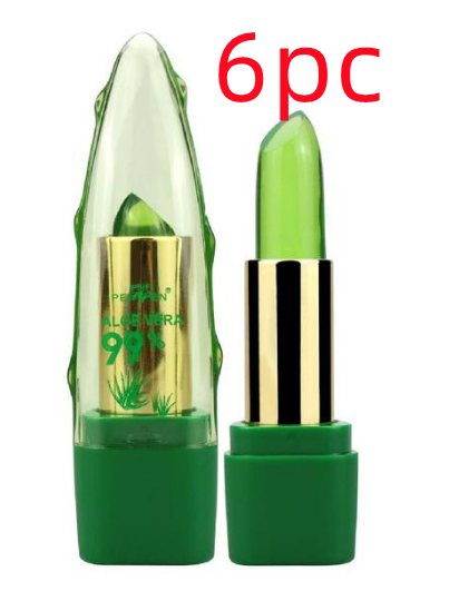 Gel de aloe vera, lápiz labial que cambia de Color, brillo hidratante, antisecado, desalinización, cuidado de labios de grano fino