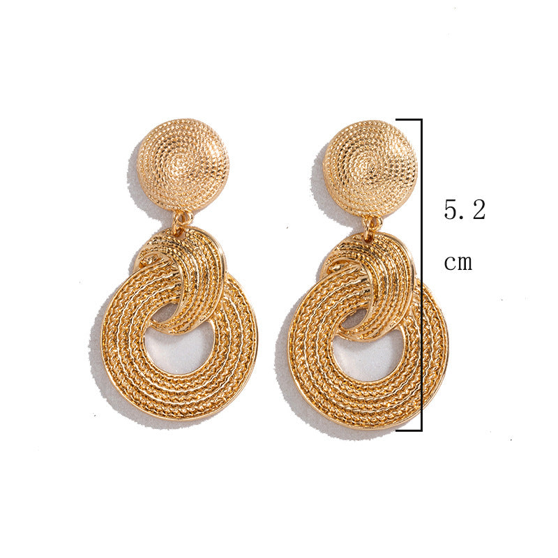 Boucles d'oreilles cercle atmosphère multi-cercles femme