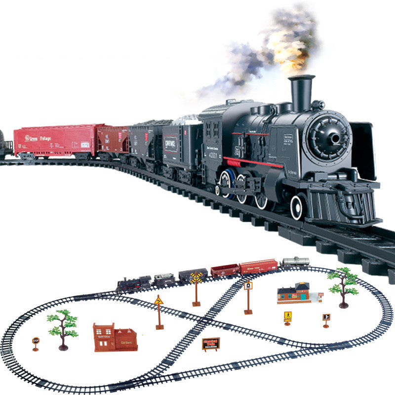 Simulación de juguete de vapor retro de tren para niños