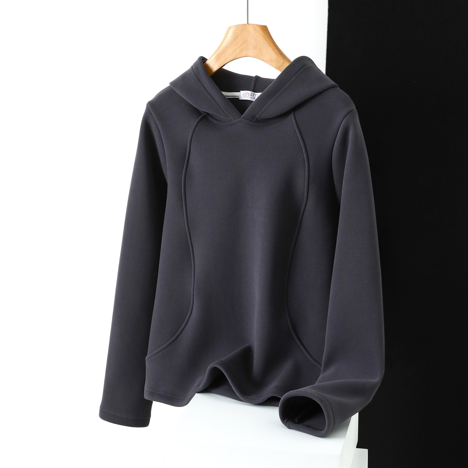 Windbreaker Women's Hoodie Solid Plush And Thicken