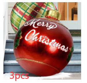 Bola de adorno navideño inflable para exteriores de Pvc 60CM