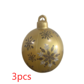 Bola de adorno navideño inflable para exteriores de Pvc 60CM