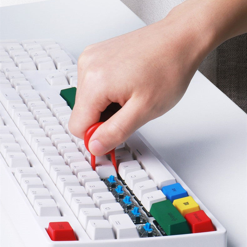 Brosse de nettoyage de clavier 4 en 1 outils de nettoyage d'ordinateur multifonctions brosse de nettoyage de dépoussiérage d'angle pour les joueurs