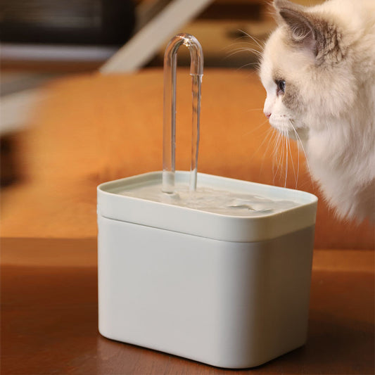 Fuente de agua automática para gatos, filtro automático, bebedero eléctrico USB silencioso para gatos, bebedero con filtración de recirculación de 1,5 l para gatos, dispensador de agua para mascotas