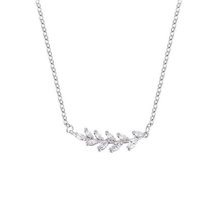 Collier pendentif feuille d'olivier tendance pour femme