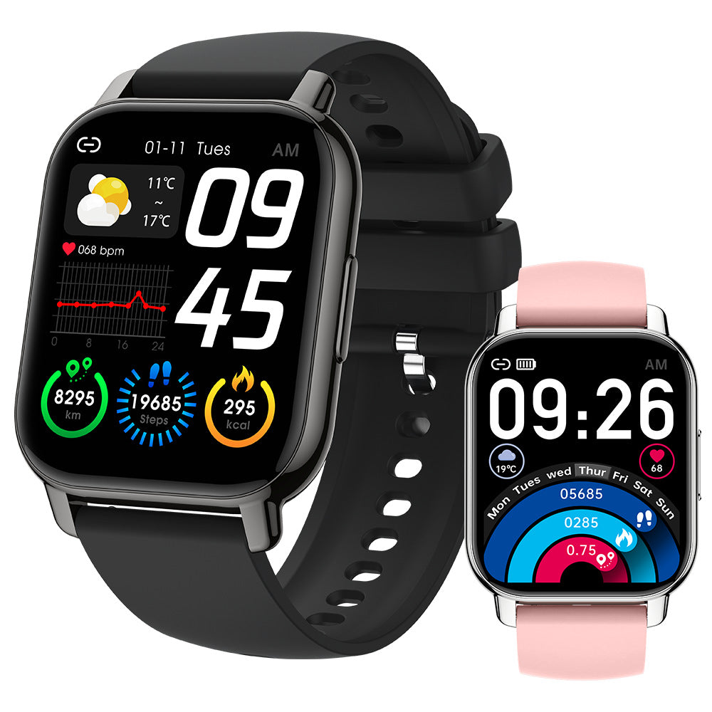 P66 Montre Intelligente Bluetooth Appel Fréquence Cardiaque Pression Artérielle