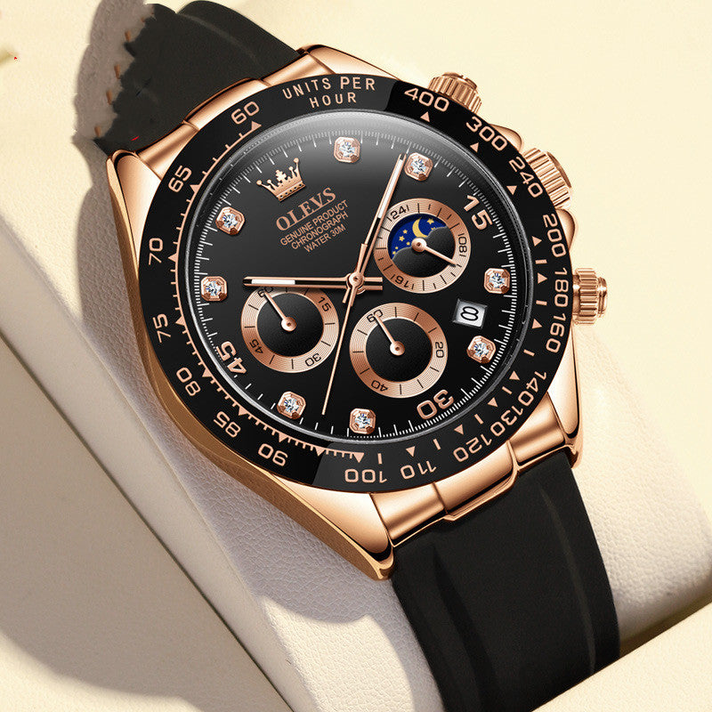 Cinta Multifuncional Cuarzo Reloj Luminoso Hombre