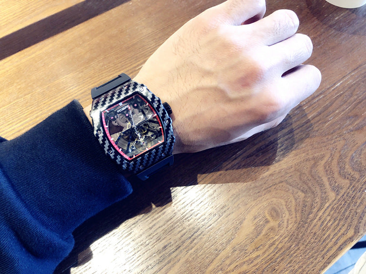 Reloj tourbillon mecánico automático esqueleto