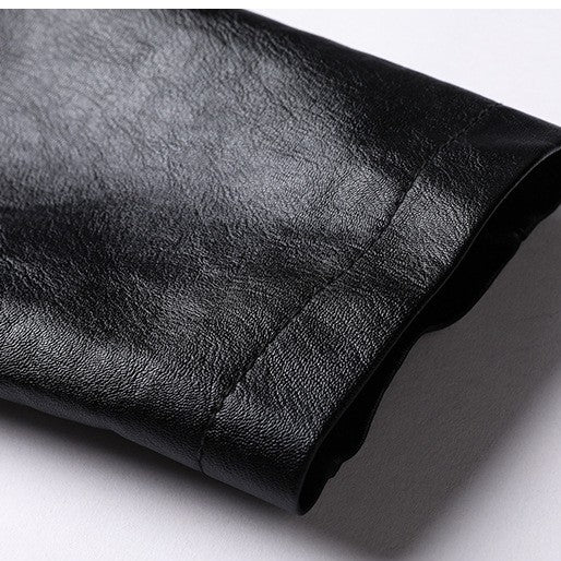 Otoño nueva chaqueta de cuero para jóvenes y de mediana edad