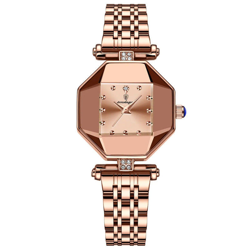 Montre à quartz tendance pour femme carrée étanche