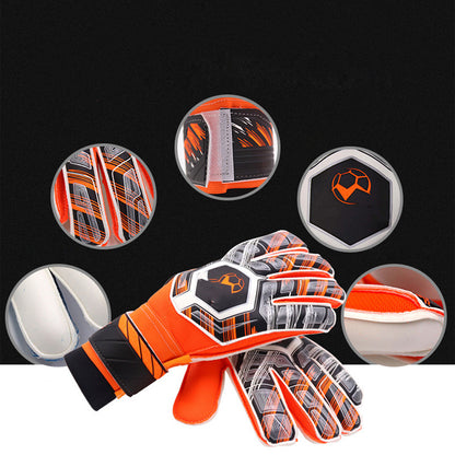 Guantes de portero de fútbol Cinta profesional de látex completa