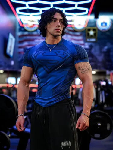 Playera Deka Compresion Youngla Superman