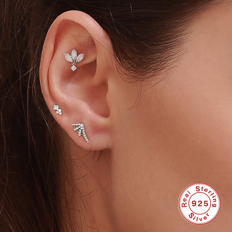 Puncture Ear Bone Stud Earrings Nose Ring Human Body Ornament