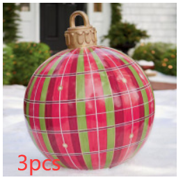 Bola de adorno navideño inflable para exteriores de Pvc 60CM