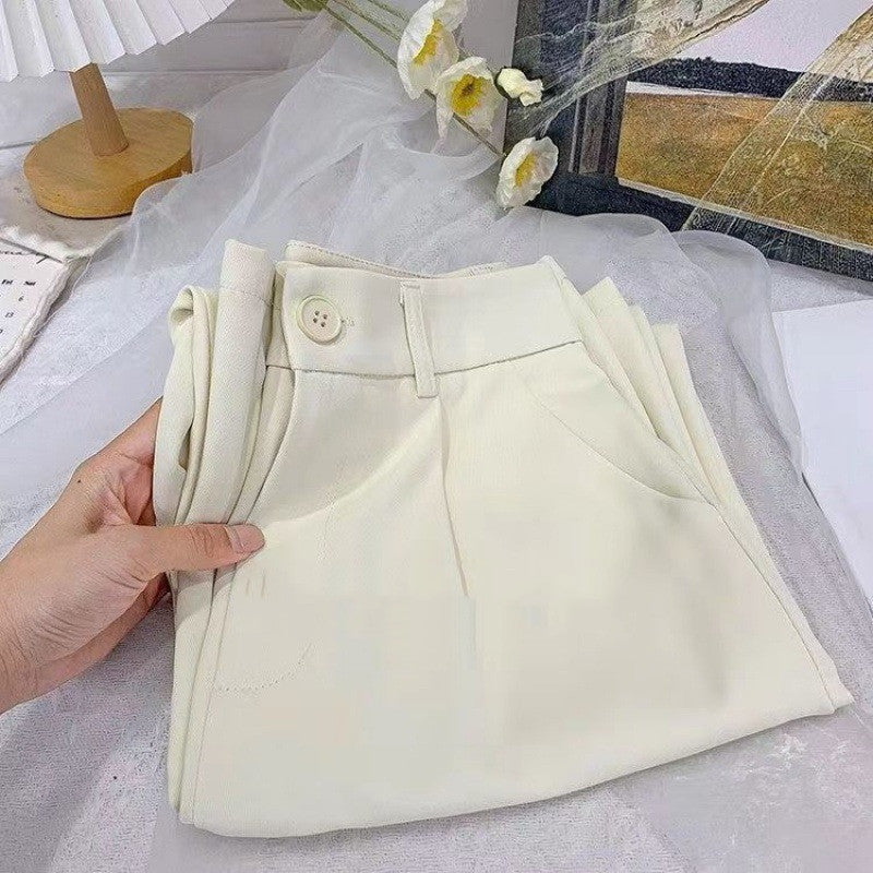 Sagging High Waist Ice Silk Broad Leg Pants For Women