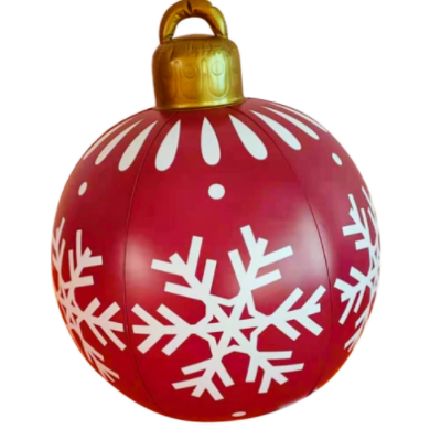 Bola de adorno navideño inflable para exteriores de Pvc 60CM