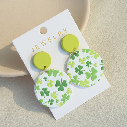 Clay Textured Round Acrylic Earrings