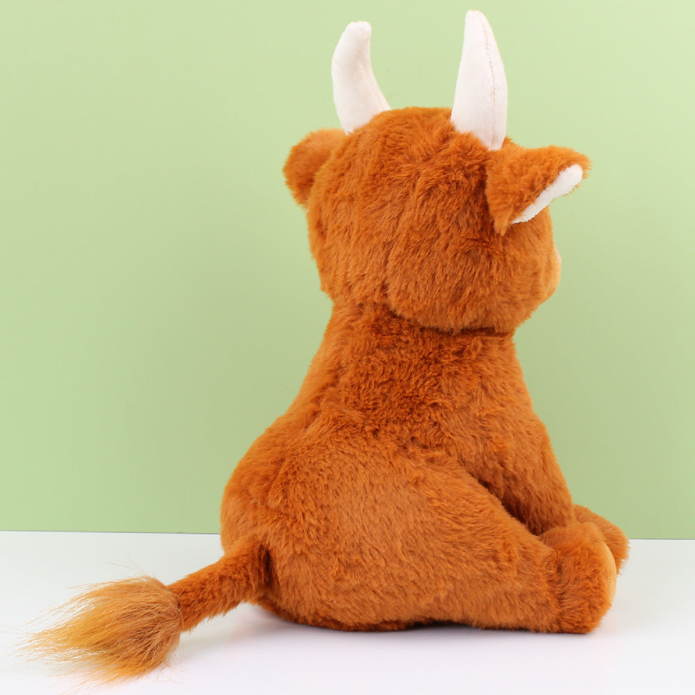 Cartoon Highland Cow Plush Toy Doll