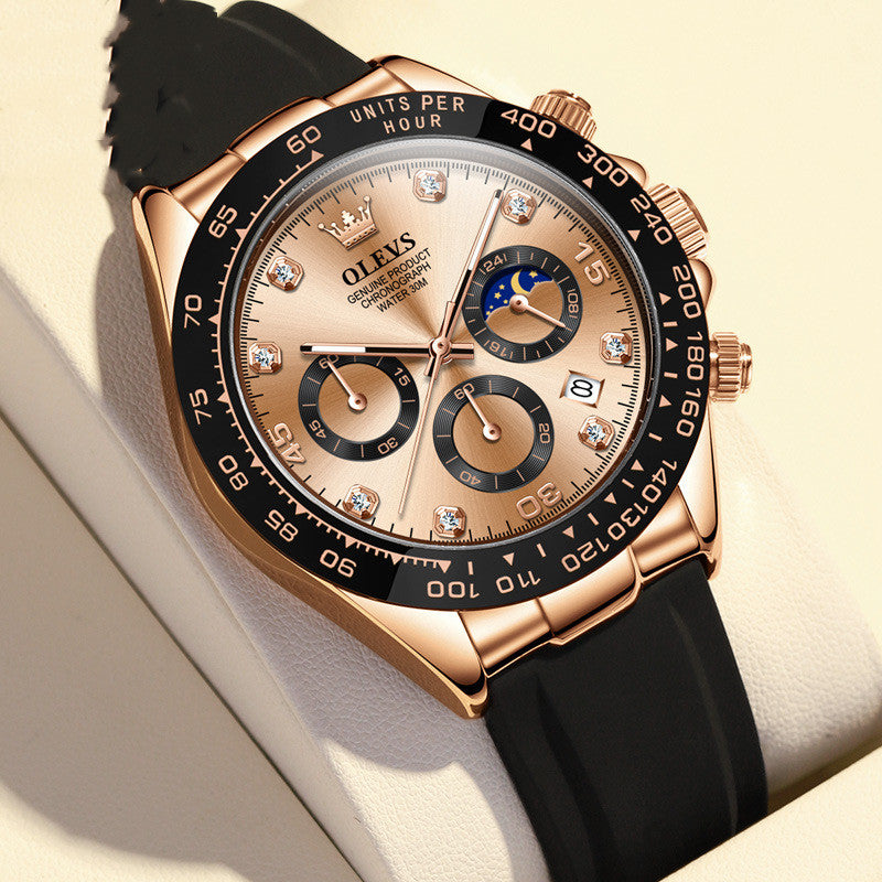 Cinta Multifuncional Cuarzo Reloj Luminoso Hombre