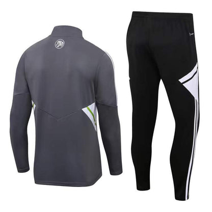 Traje de entrenamiento de fútbol informal con media cremallera para hombre