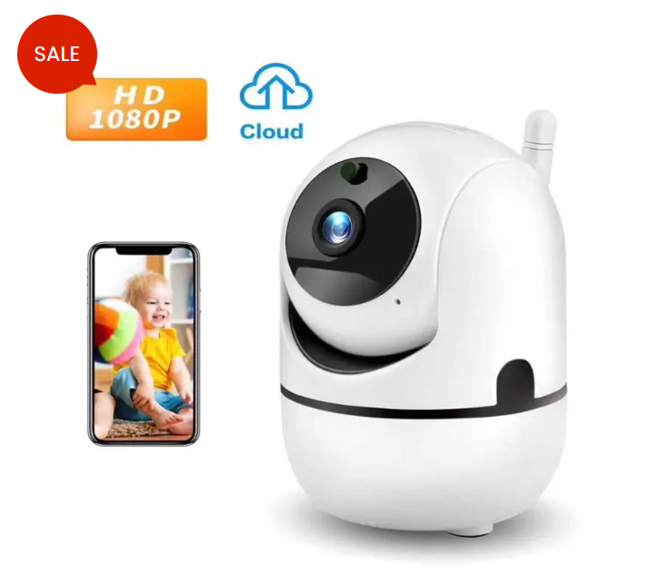 Vigilabebés Con Cámara Y Audio IP Inalámbrico Seguimiento 3D Mini Cámara 2MP HD 1080P