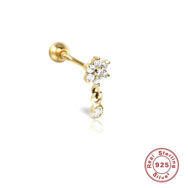 Punción del hueso del oído Aretes Anillo de la nariz Adorno del cuerpo humano