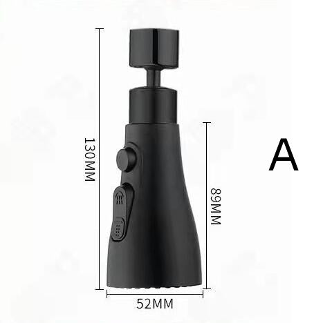 Pulvérisateur de robinet sous pression universel anti-éclaboussures robinet d'eau rotatif à 360 degrés adaptateur de buse de robinet d'économie d'eau à trois décrochages