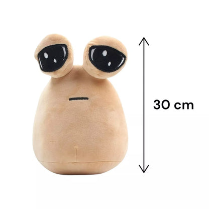 Peluche Pou Triste De 30cm Emoticon Alien Sin Sentimientos Color Caqui