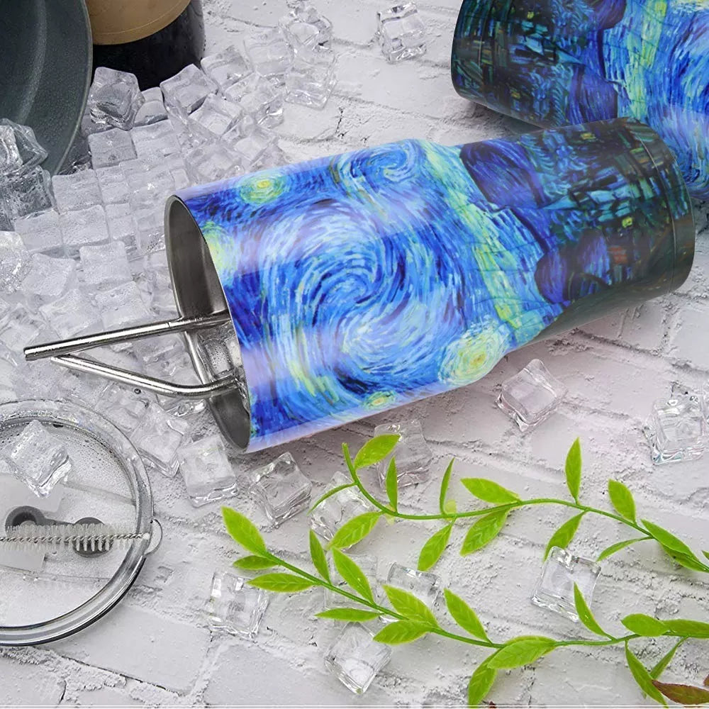 Termo Portátil De Acero Inoxidable Con Calor Y Frío De 30oz.